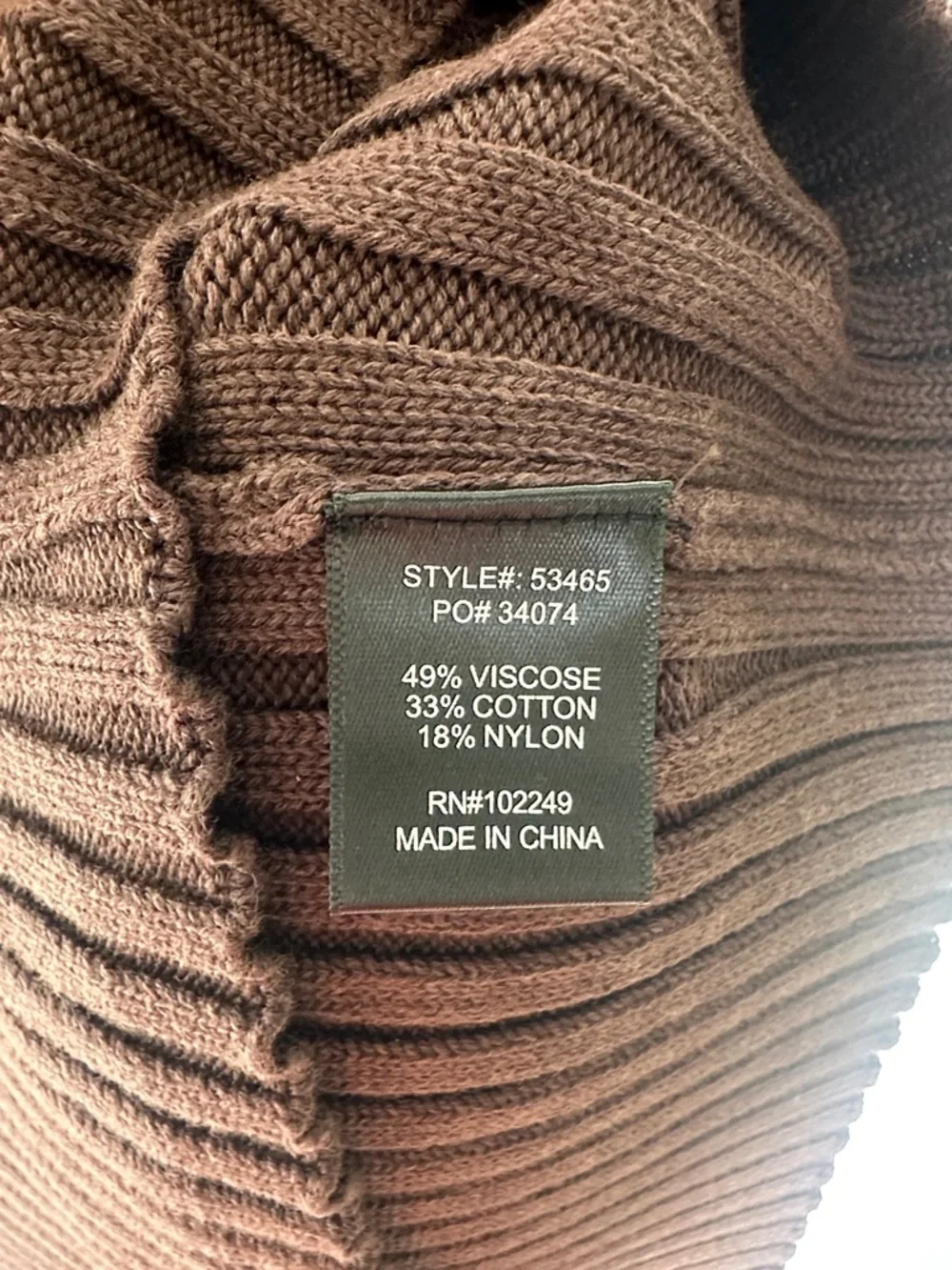 New w tags. Ribbed skirt Skies are Blue. Espresso chocolate